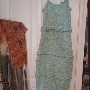 NOBO Mint Green Ruffled Midi Dress